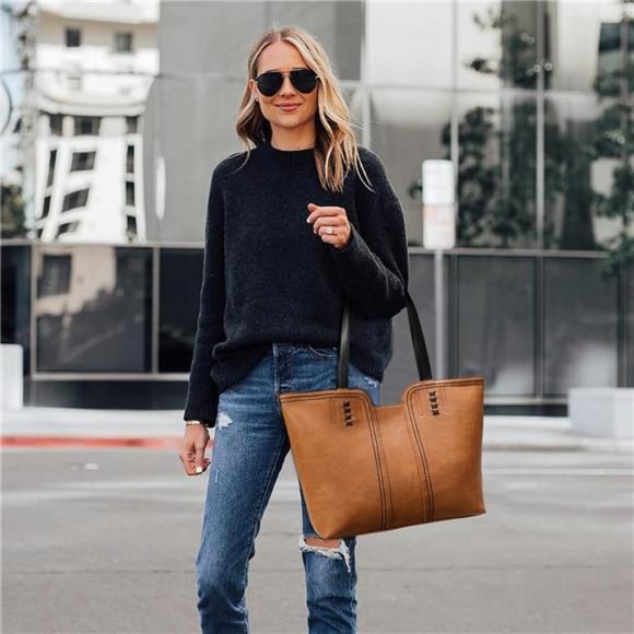 Tote Bag for Women Top Handle Satchel Purse Oversized Shoulder Handbag Hobo Bags - Picture 4 of 6